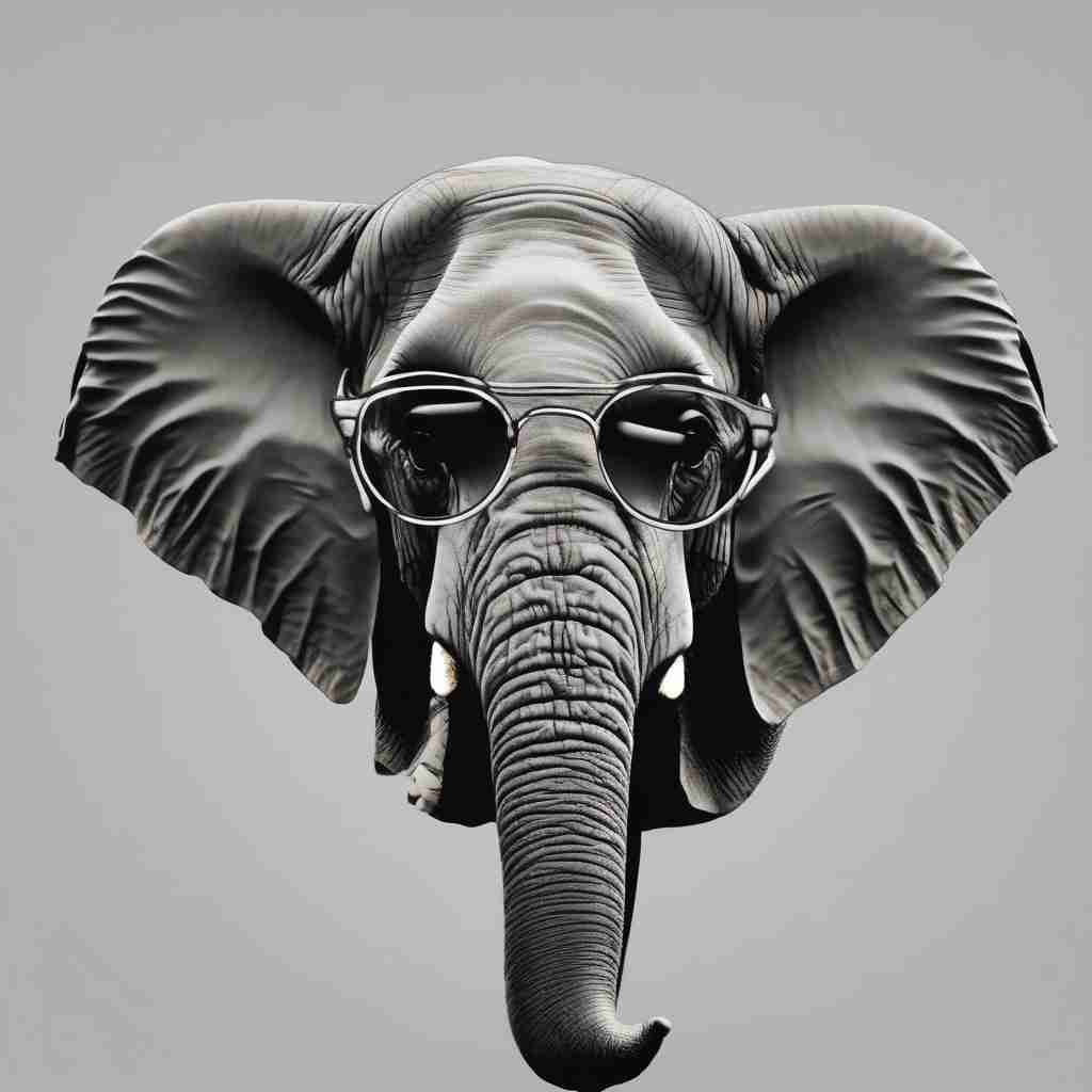 Elephant with glasses 2